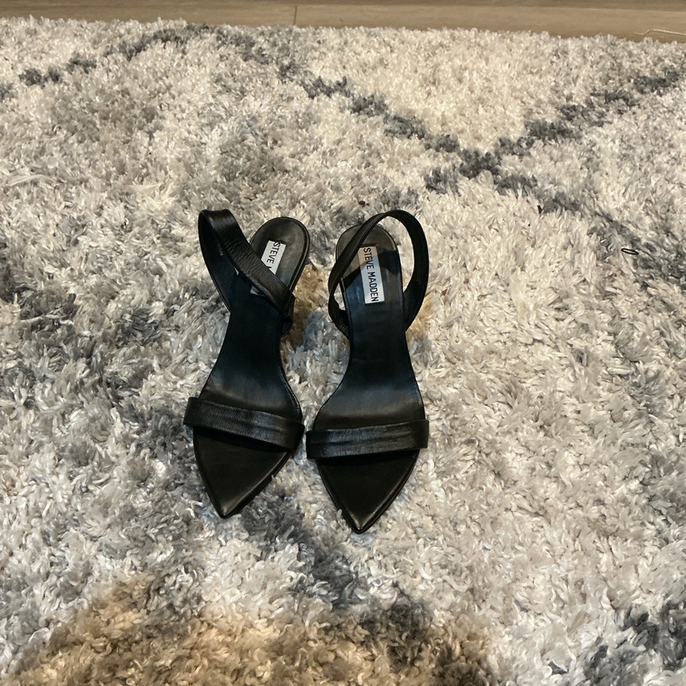 Steve Madden Black Strappy Heels